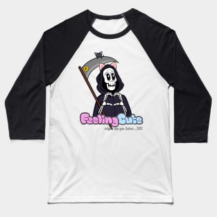 Grim Reaper and His Black Cat Feeling Cute Baseball T-Shirt